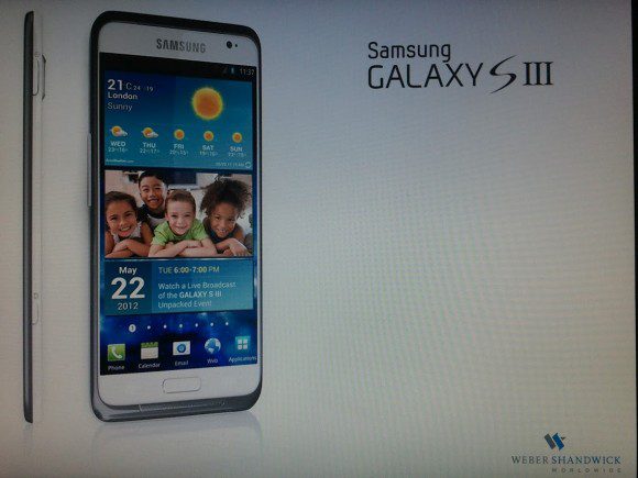 Imagen del Samsung Galaxy SIII y fecha de revelacion