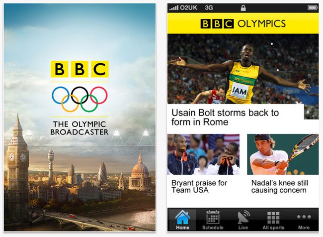 BBC 2012 Olympic: Aplicación Para Enterarte Del 100% de Los juegos Olímpicos: Android e iOS.