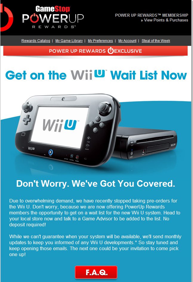 Wii U Agotado