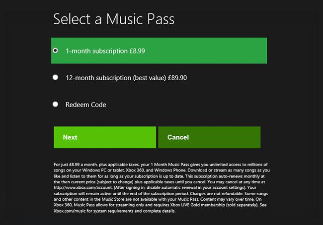 Xbox Music Pass Precio Revelado