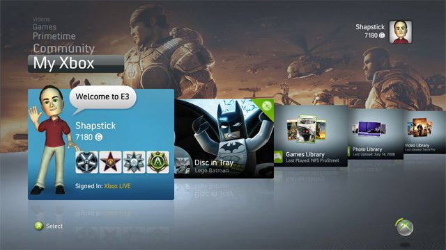Revisa el contenido de la actualización de Xbox Live