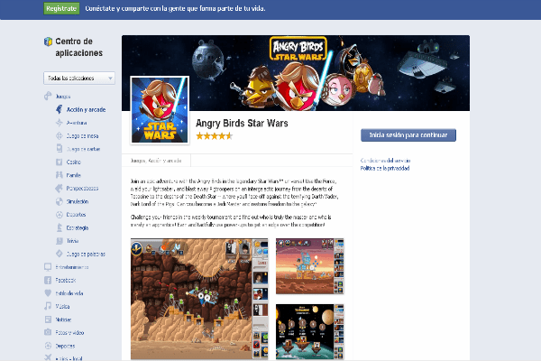 Angry Birds Star Wars ya se encuentra en Facebook