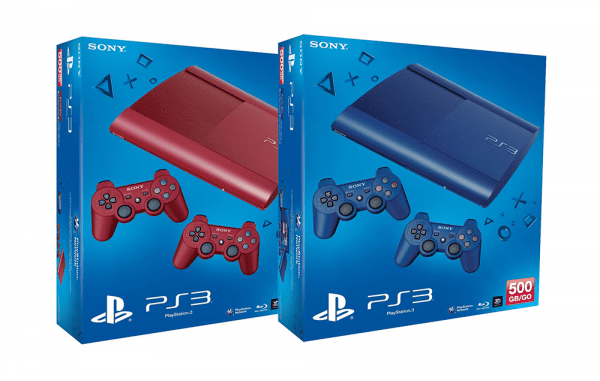 Play Station 3 Super Slim en rojo y azul para Europa