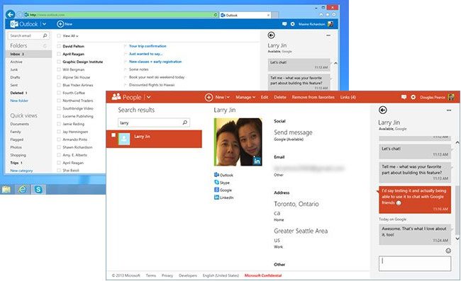 Ya Es Posible Chatear Con Usuarios de Gmail A Través Del Correo Outlook.com