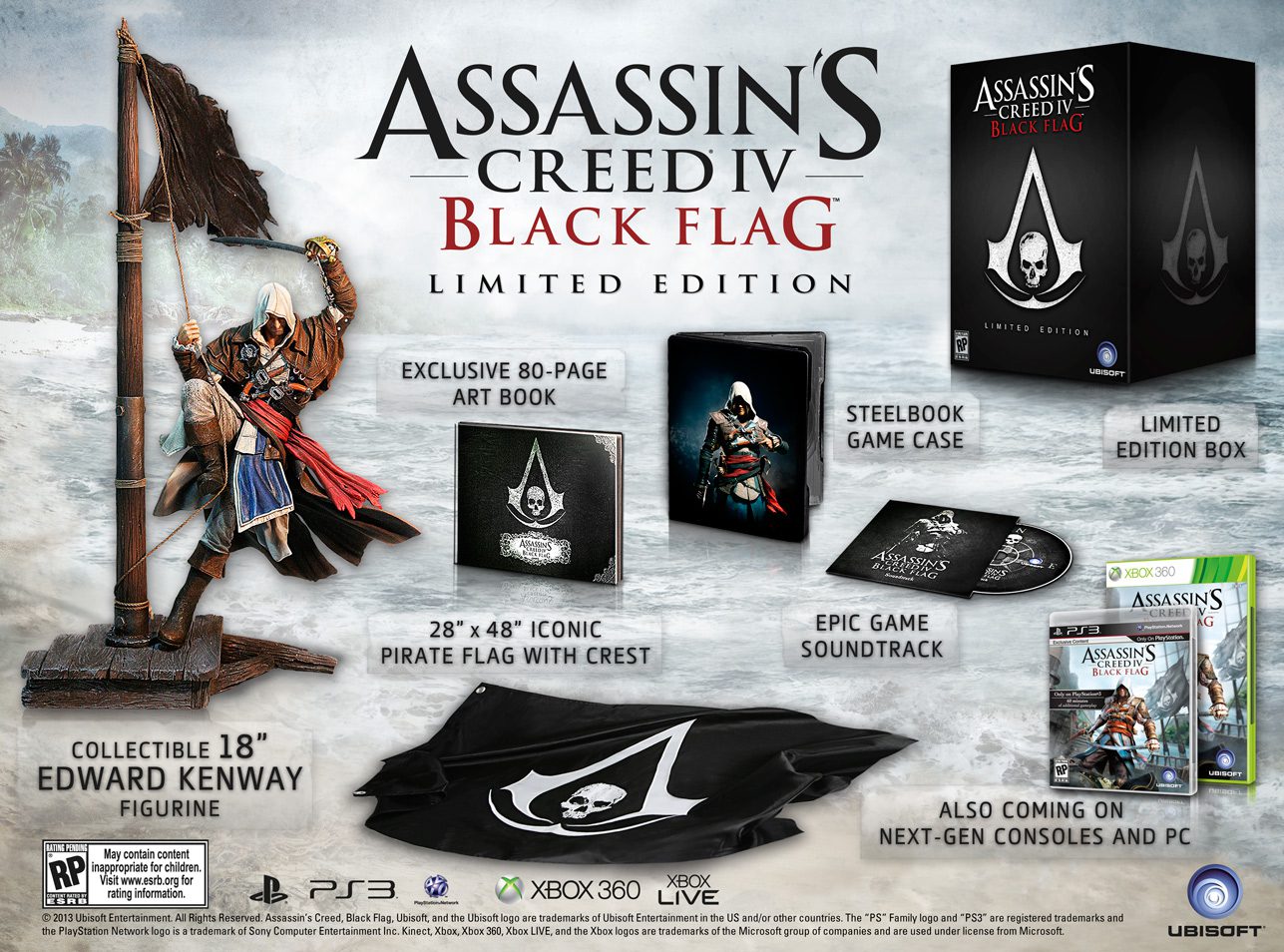 Se Muestra El Contenido De Assassin’s Creed IV: Black Flag Edición Limitada #AC4