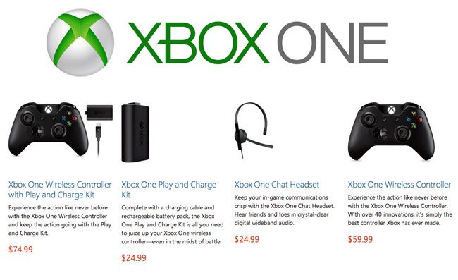 Se Revelan Precios De Accesorios de #Xbox One: Control, Auriculares Y Play and Charge