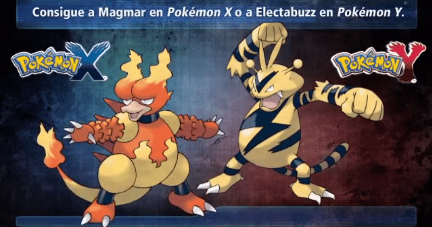 Magmar y Electabuzz serán regalados en Pokémon X y Y