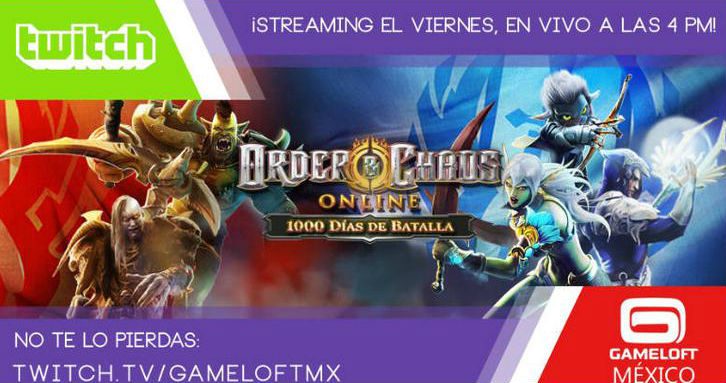 Gameloft México ya tiene transmisiones en Twitch